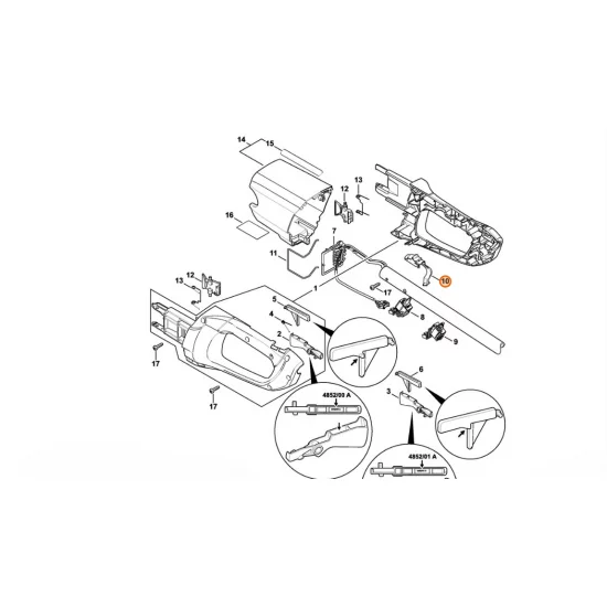 STIHL   Dźwignia mechanizmu ryglującego 4852 435 2800